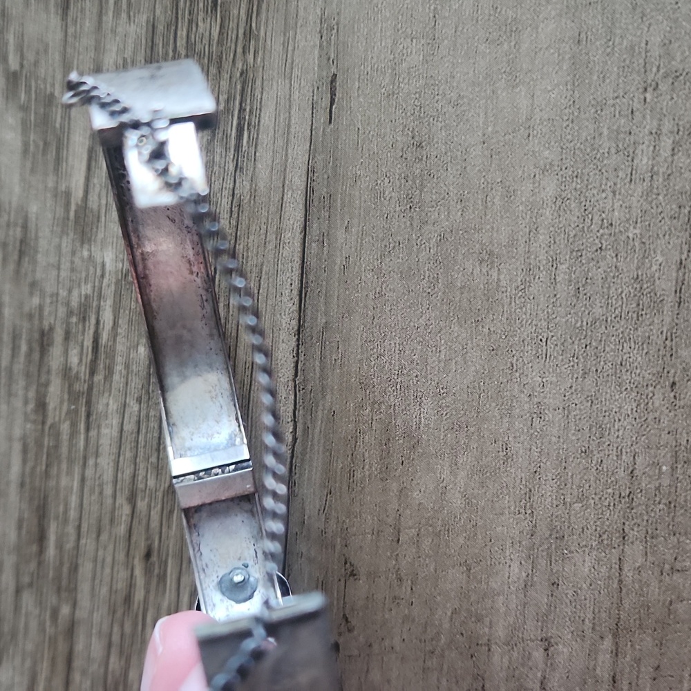 Silver and Gold-Tone Bangle Bracelet - Picture 8 of 10